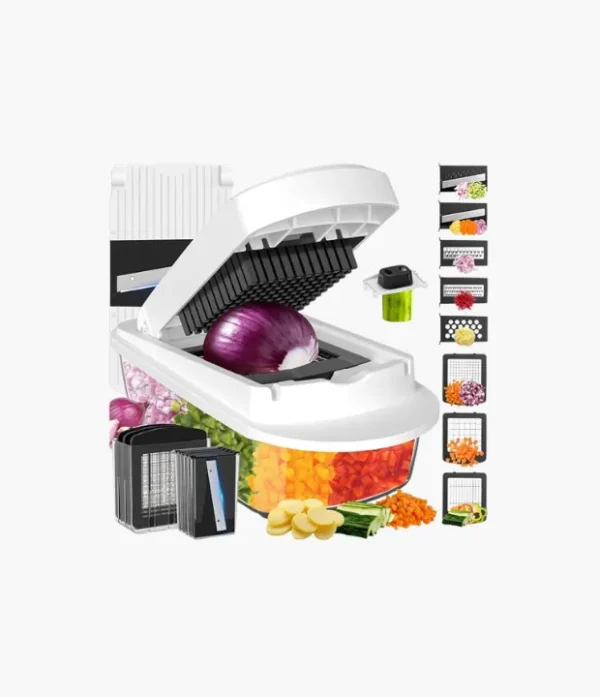 vegetable-chopper 8-Blade All-in-1 Vegetable Chopper and Mandoline Slicer